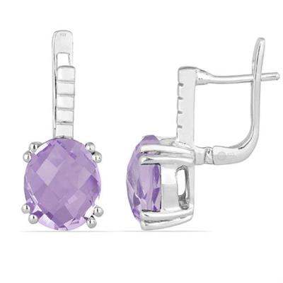 BUY STERLING SILVER NATURAL SMOKY GEMSTONE EARRINGS